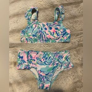 Lilly Pulitzer size 6 girls bikini used in good